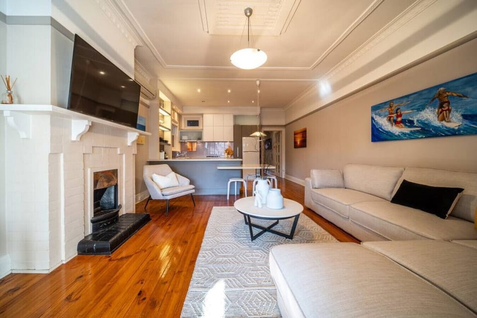 Watch Netflix and chill with on the L-shape sofa in the living area.