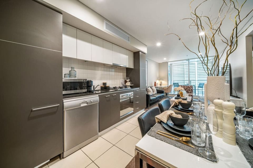 Open-plan living, dining and kitchen come together in a seamless, social space.