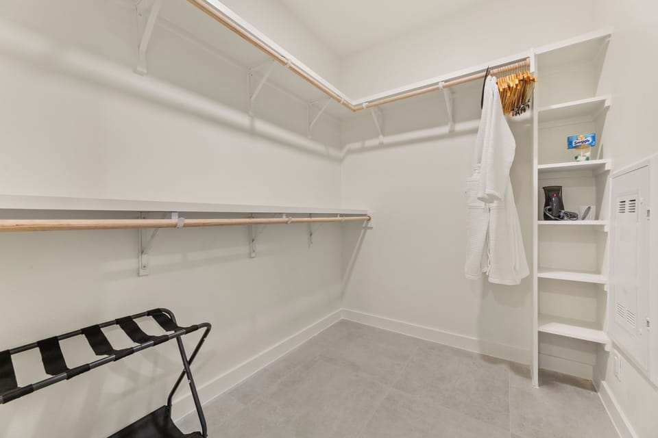 Closet space.