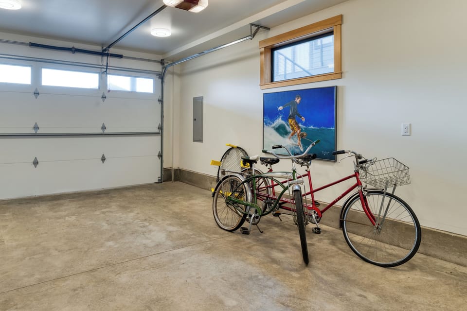 Bikes in the garage.
