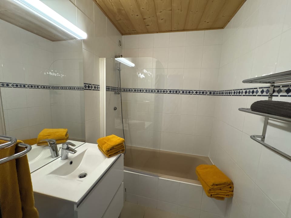 Classic Double Room, Balcony, Mountain View | Bathroom | Eco-friendly toiletries, hair dryer, towels, soap
