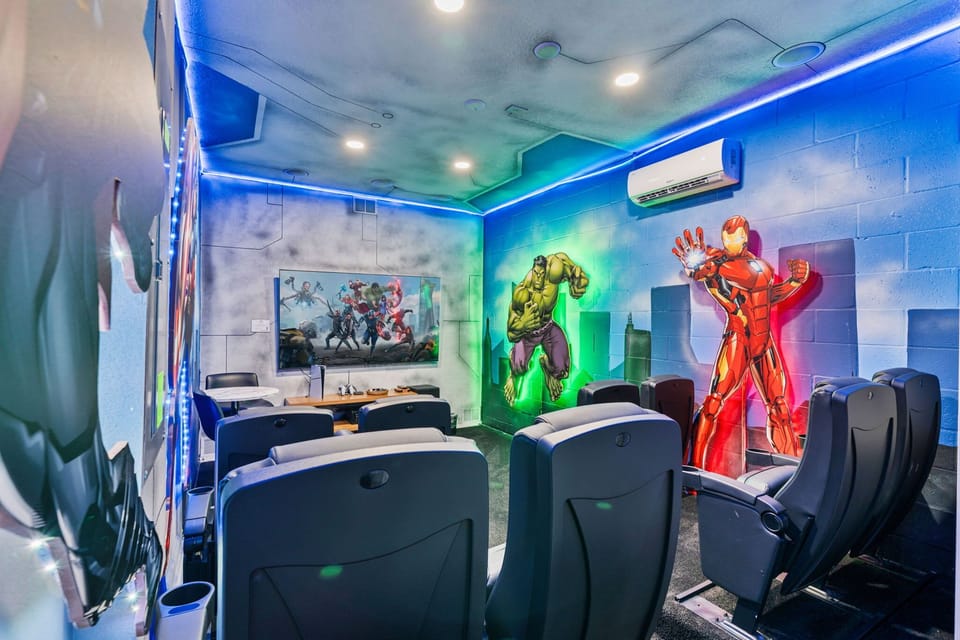 Action‑Packed Walls & Plush Seating