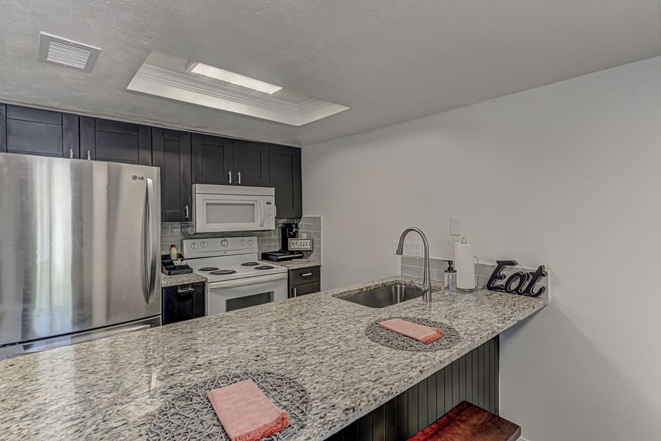 Fully stocked kitchen with Keurig