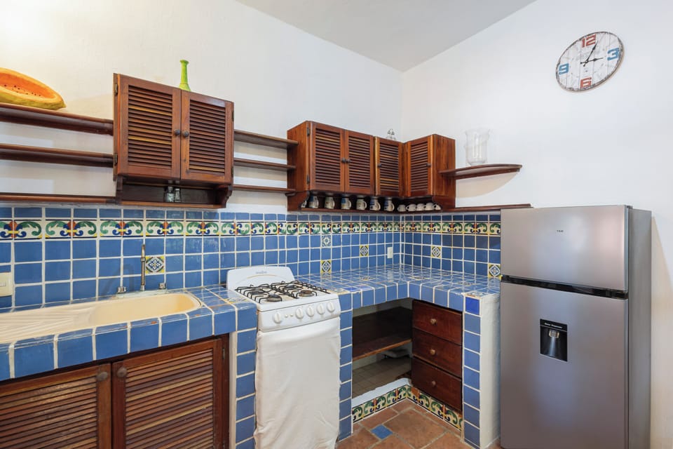 Family Penthouse, Kitchen, Pool View | Private kitchen | Full-size fridge, microwave
