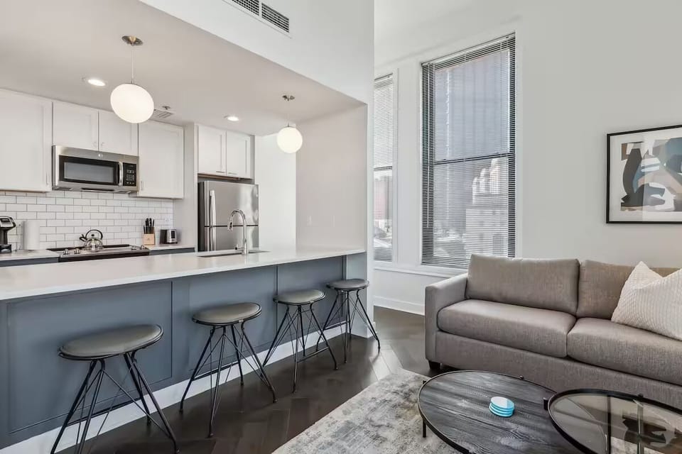 Gather at the breakfast bar for easy mornings together.