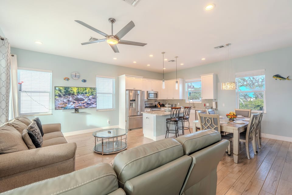 Bright open Living room. First floor.