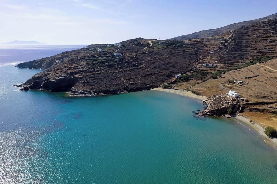 The headland on which Apanemi rises seen from afar.