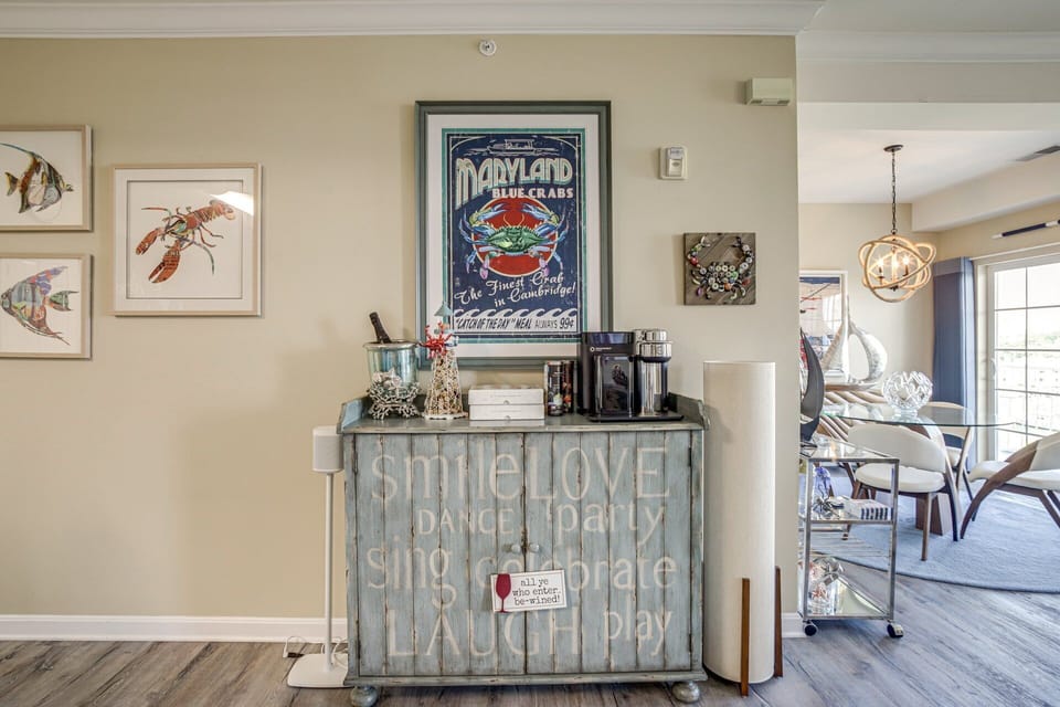 Note: Carbon Monoxide, Smoke, and Sprinkler systems are above the Wine Cabinet.