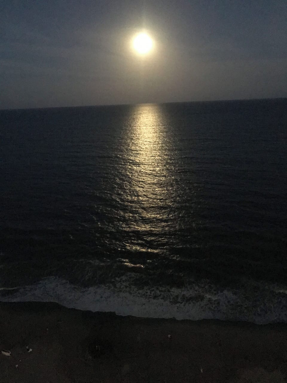 Moon reflection from balcony