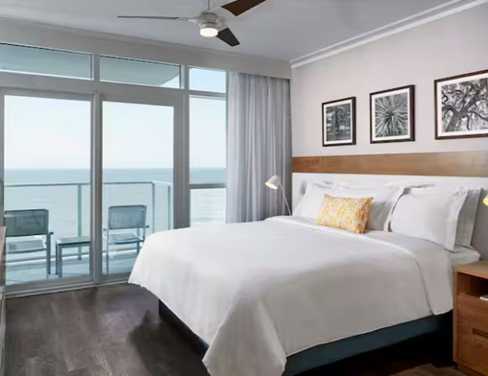 Master bedroom with private balcony