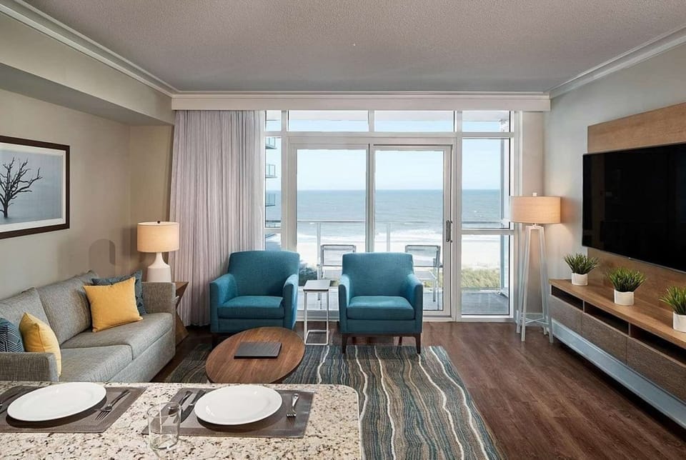 Living room and balcony