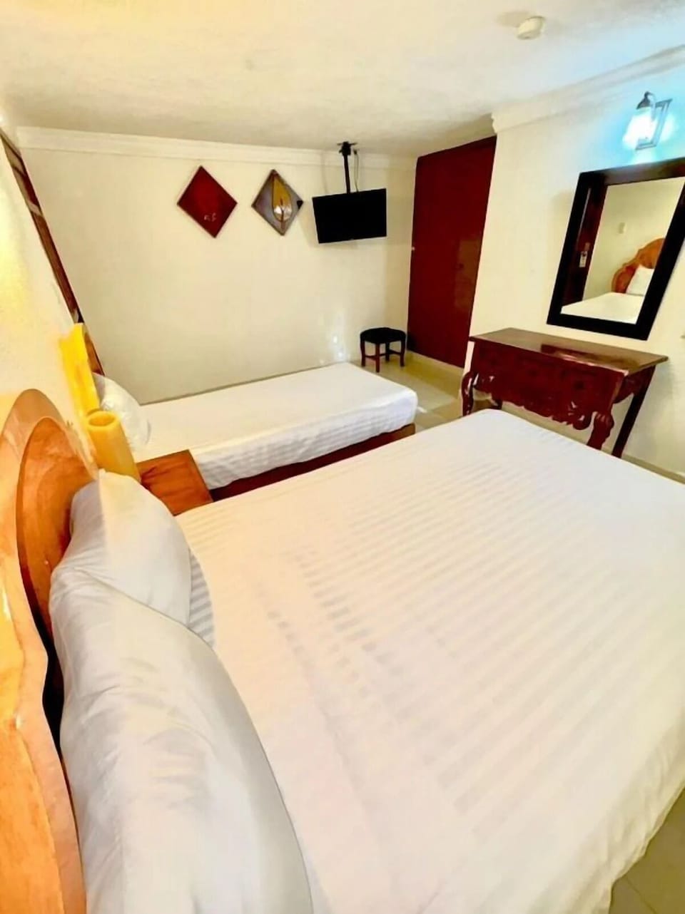 Kick back and enjoy in-room TV after a full day.