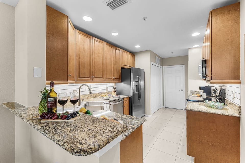 Kitchen with all the dishes, utensils, cooking supplies that you will need.