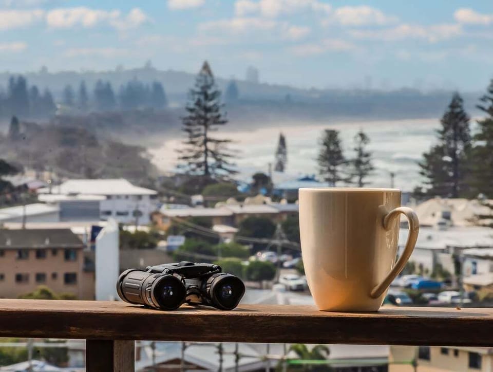 Relax and enjoy the open view from the balcony.