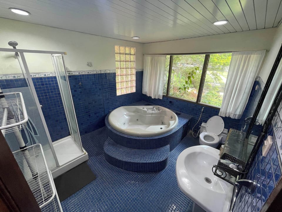 Executive Studio Suite, Balcony, Garden View | Bathroom | Towels, soap, shampoo, toilet paper