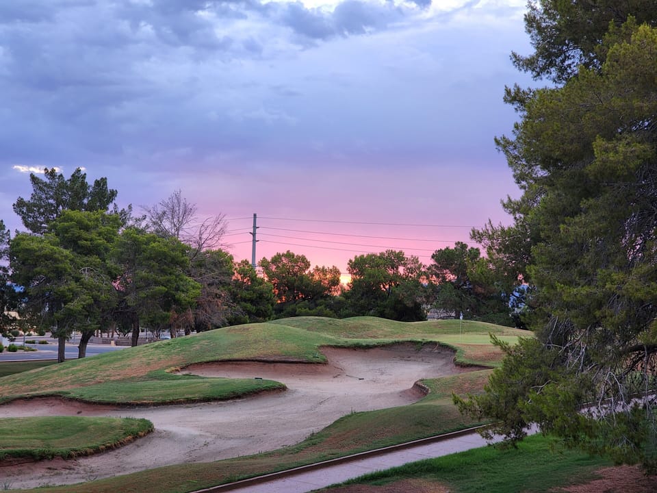 Golf course view from balcony