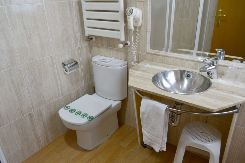 Free toiletries, hair dryer, towels