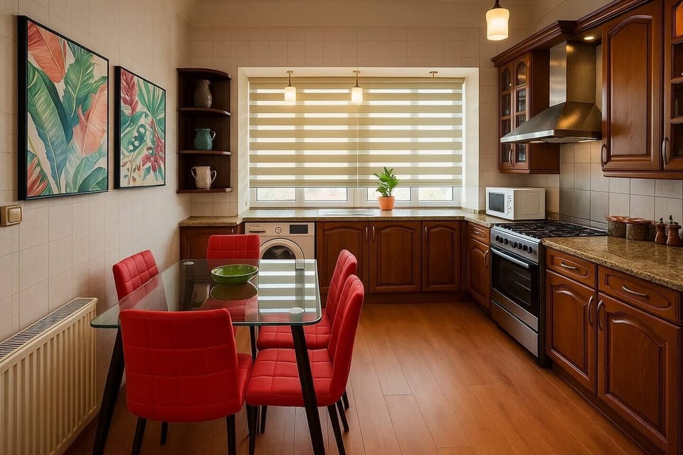 Family Apartment, Balcony, City View | Private kitchen | Electric kettle