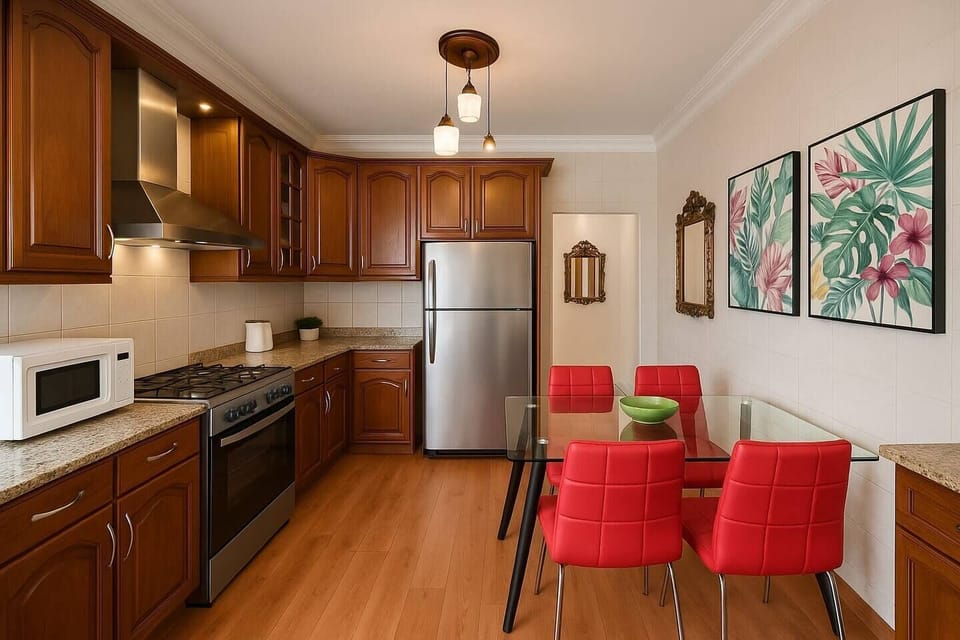 Family Apartment, Balcony, City View | Private kitchen | Electric kettle