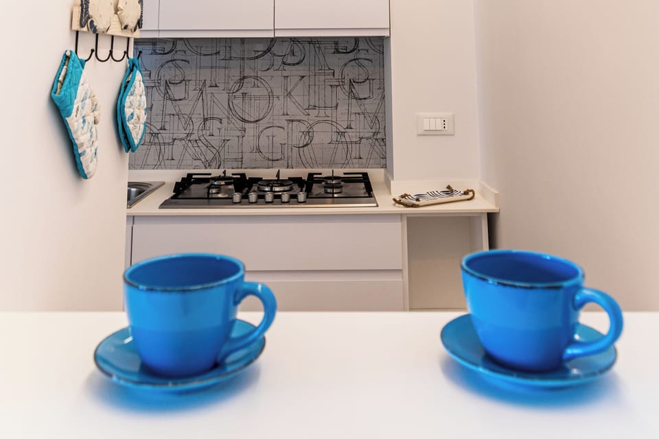 Basic Apartment | Private kitchen | Espresso maker, electric kettle