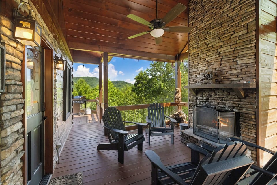 Outdoor Wood-Burning Fireplace