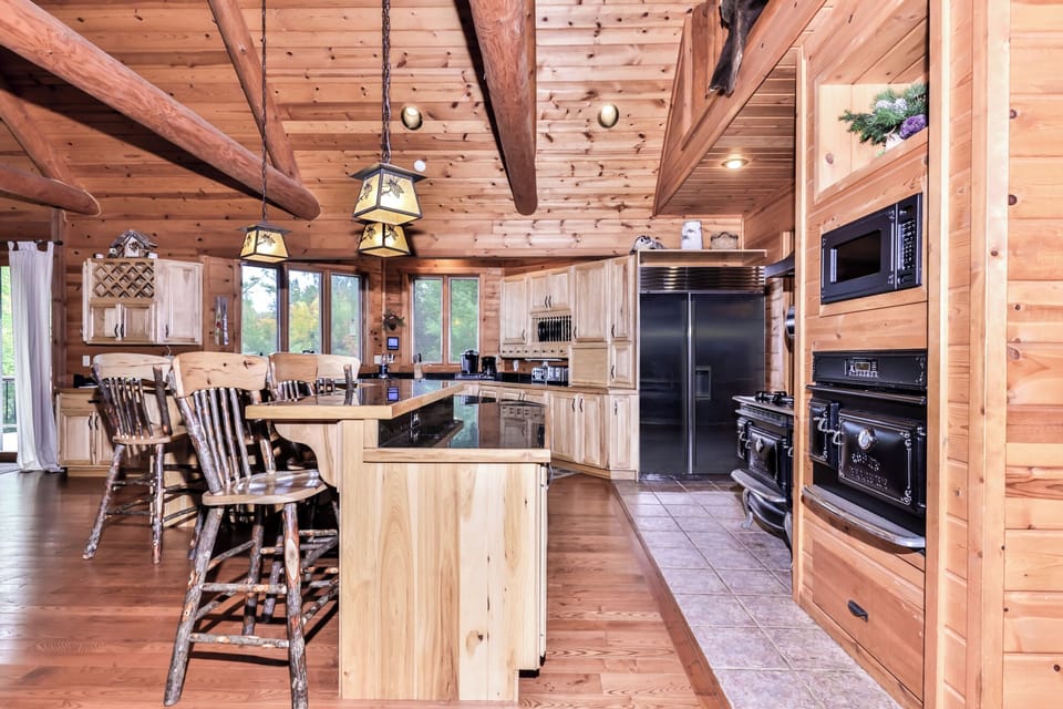 Plenty of space for meal prep on the beautiful countertops.