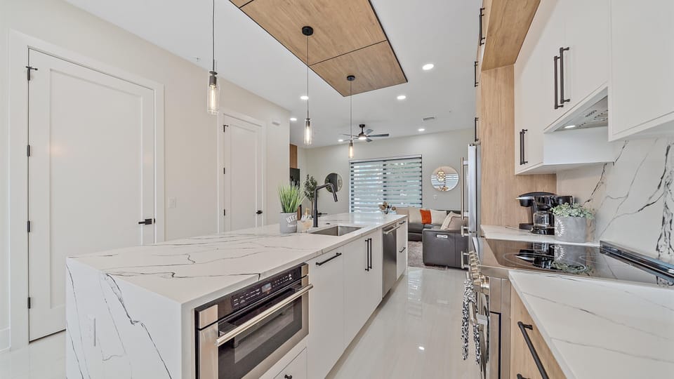 Fully stocked kitchen with all the essentials you need for cooking at home