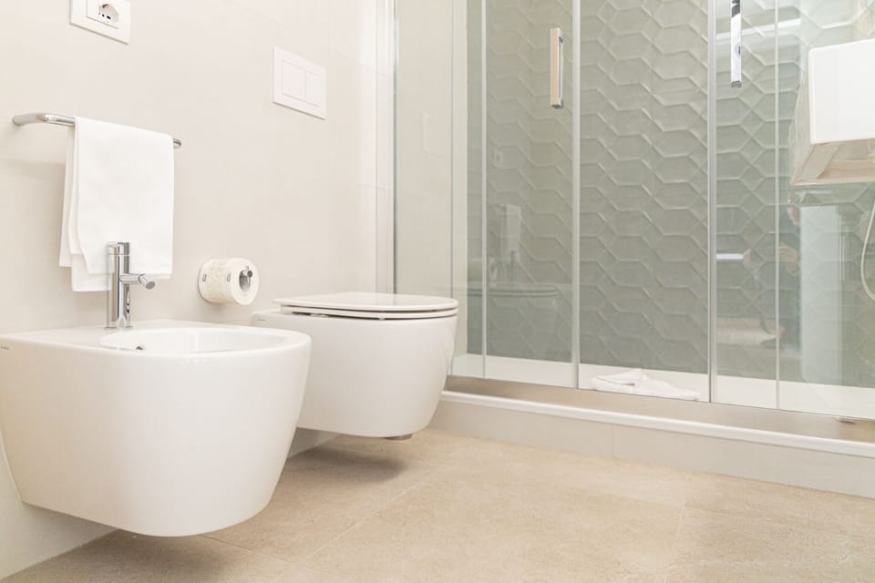 Deluxe Twin Room | Bathroom | Shower, free toiletries, hair dryer, bidet
