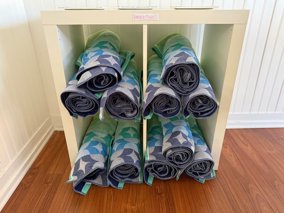 Plenty of Beach Towels Provided for Your Stay