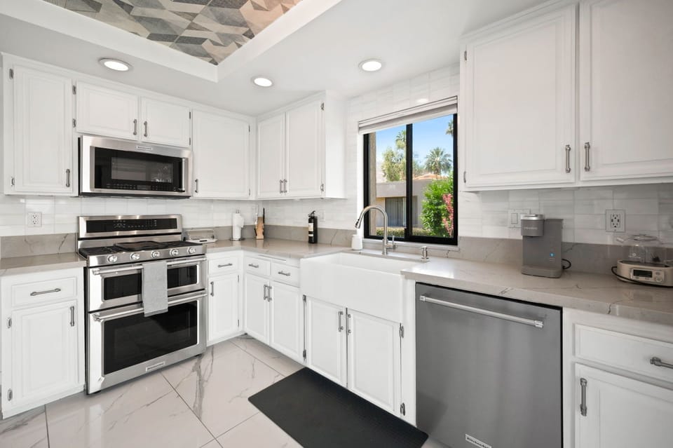 KitchenAid appliances and Bosch refrigerator