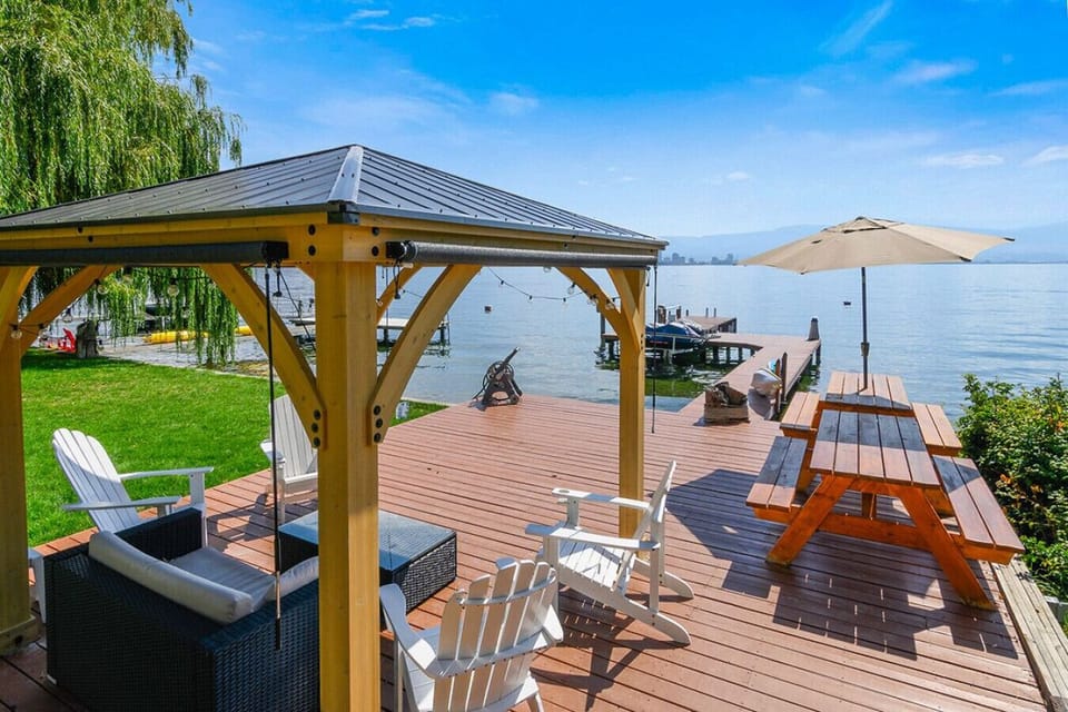 Golden hour magic!  Watch the sun set over the water from the dock pure tranquility awaits.