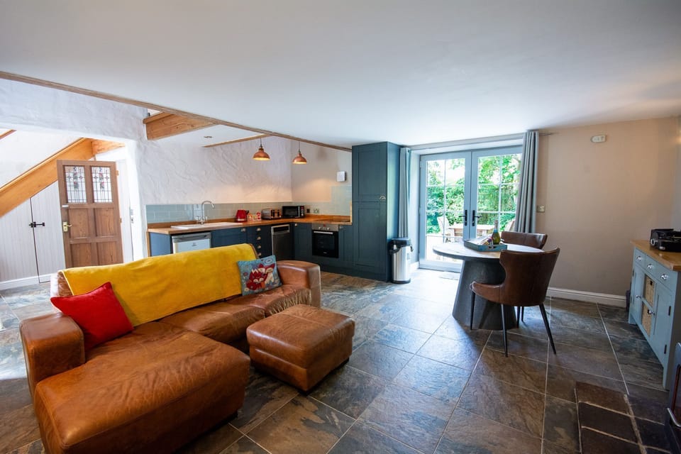 Lounge with log burner