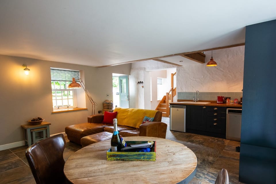 Lounge with log burner