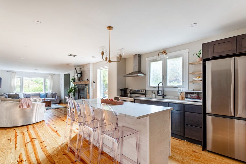 Beautiful kitchen with island and seating