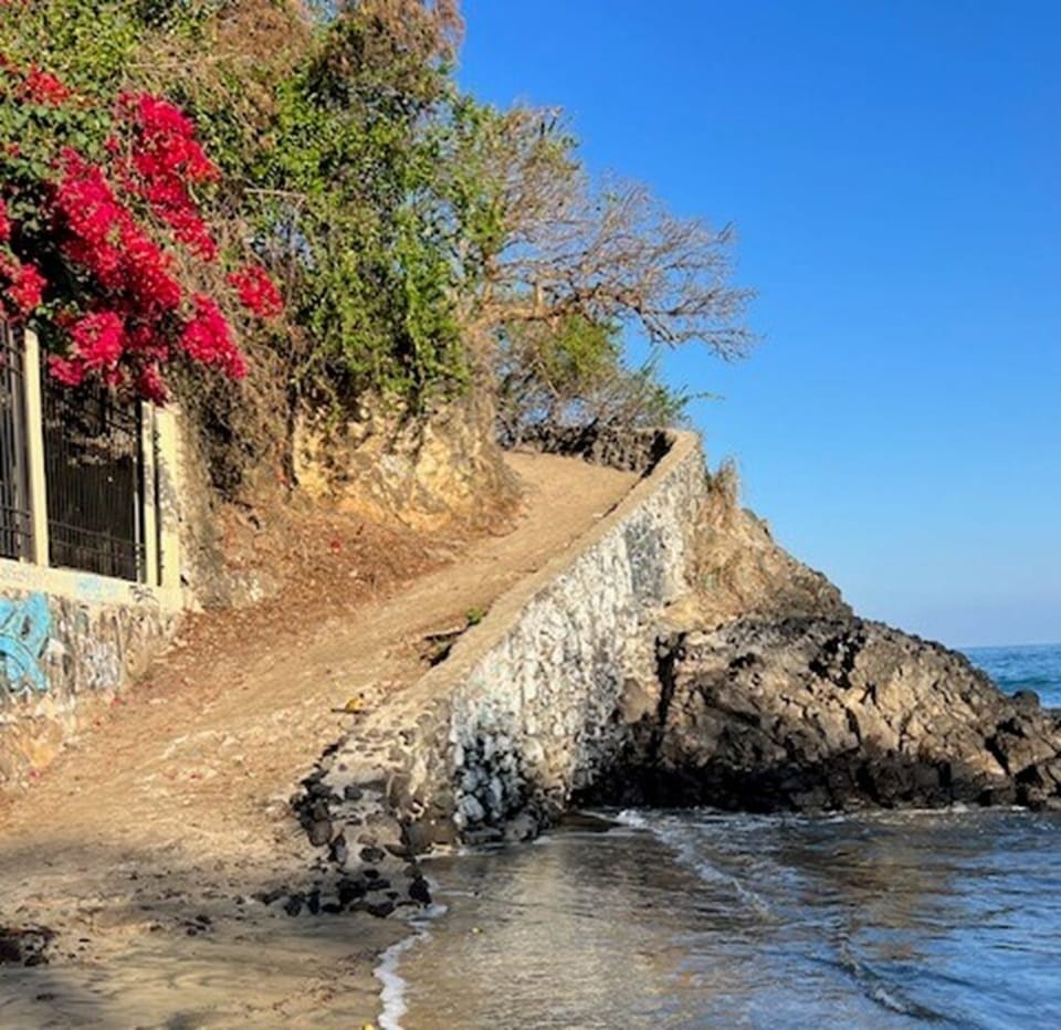 Trail to other nearby beaches - steps from Elena's 