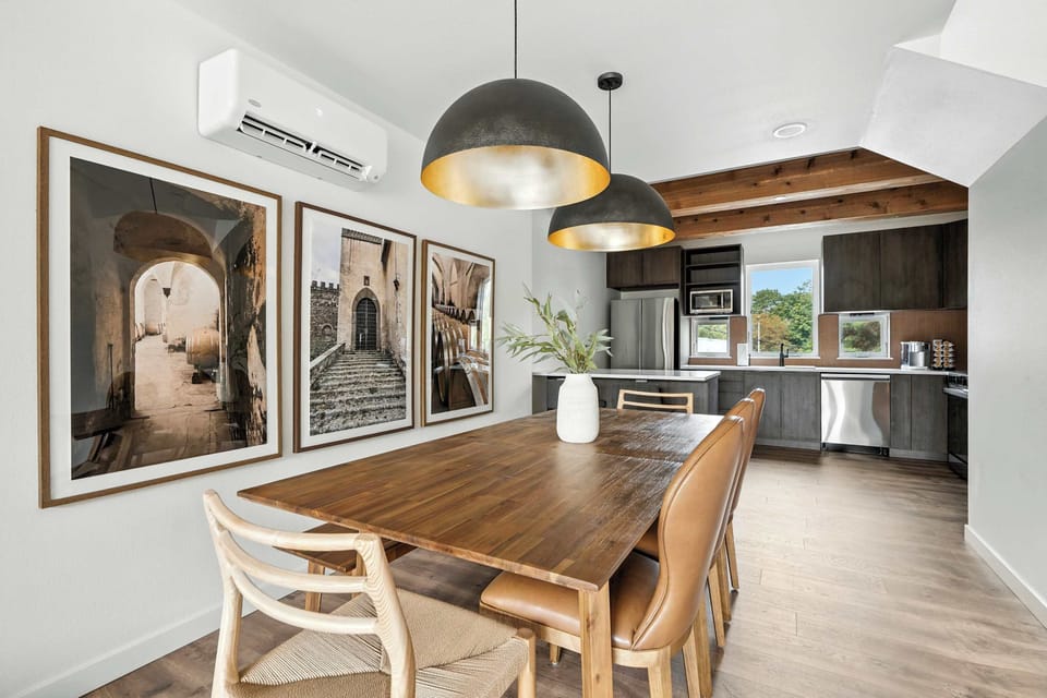 Dining room open to kitchen.