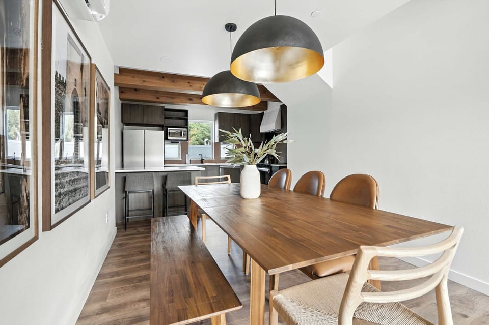Dining room open to kitchen.