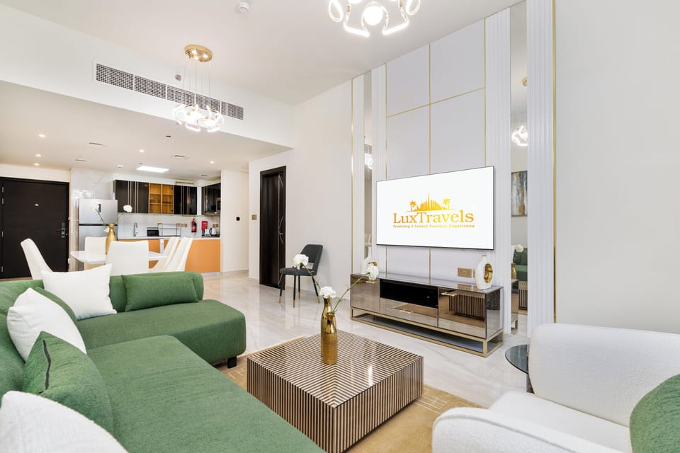 Signature Apartment, City View | Living area | 55-inch Smart TV with cable channels, Netflix, streaming services
