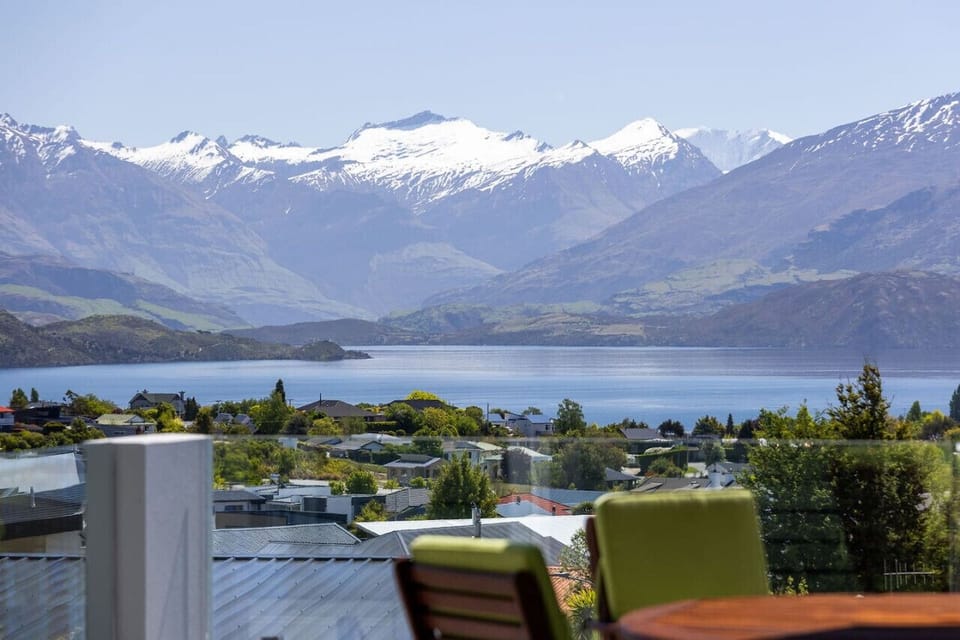 Mountain and lake views from the home