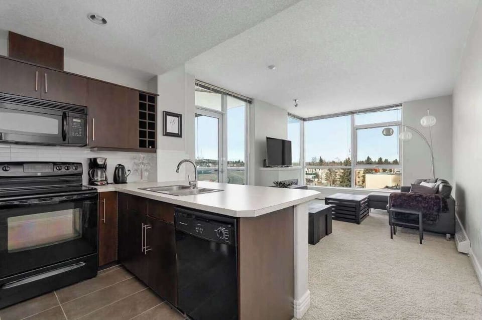 Bright open-concept living space