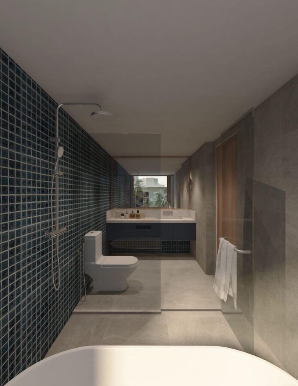 Junior Room | Bathroom | Separate tub and shower, rainfall showerhead, free toiletries