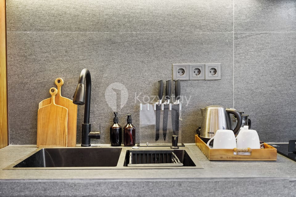Villa, 3 Bedrooms, Balcony, Pool View | Private kitchen | Full-size fridge, microwave, stovetop, toaster
