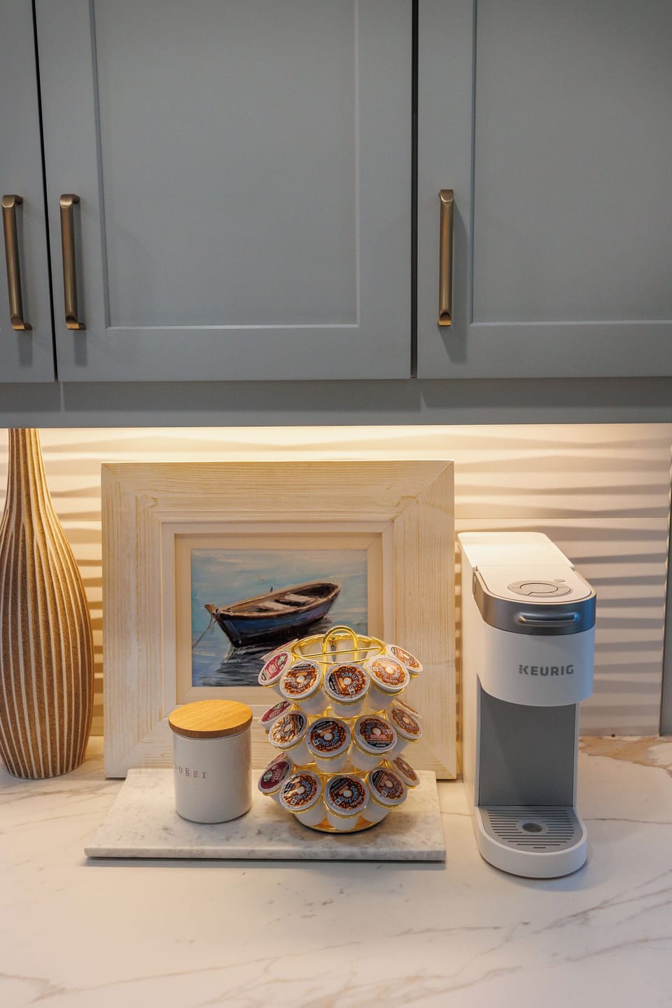 Coffee station setup.