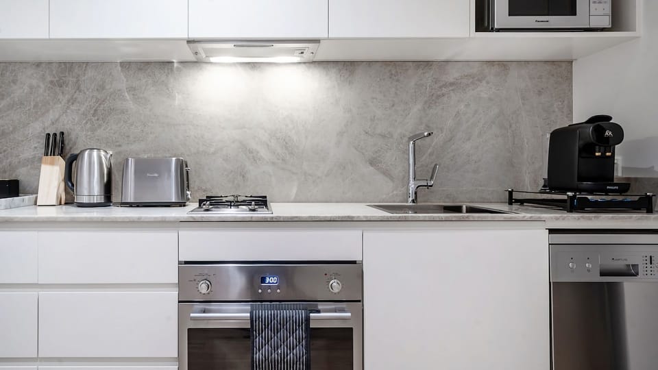 Cook up your favorites in a fully equipped, sleek kitchen.