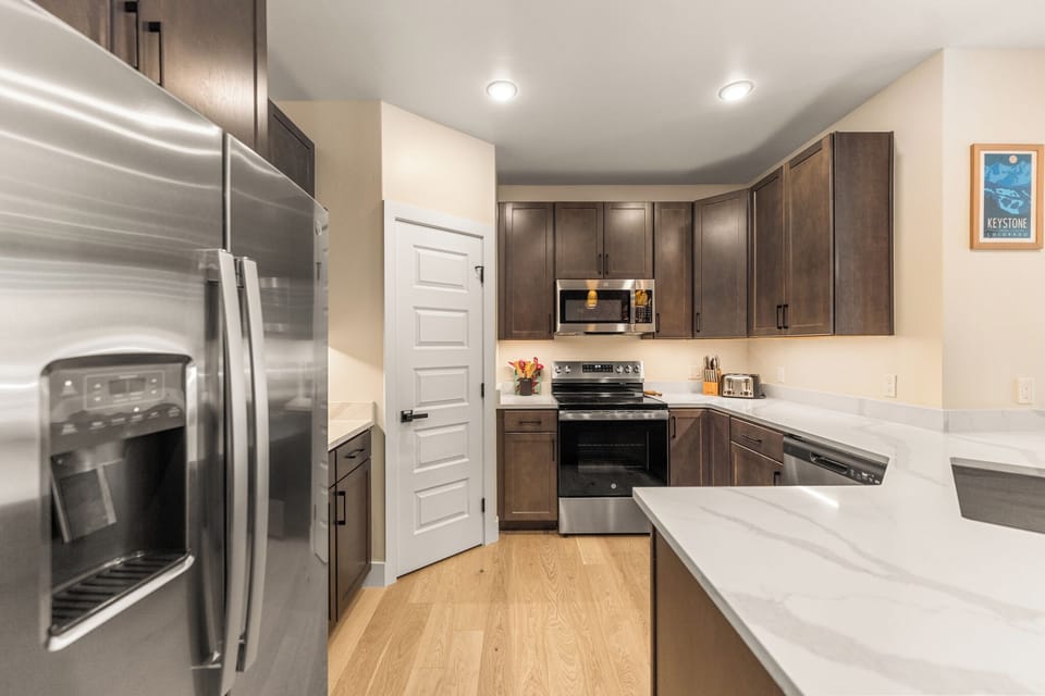 Your fully equipped kitchen features modern appliances and plenty of counter space for preparing meals during your stay.
