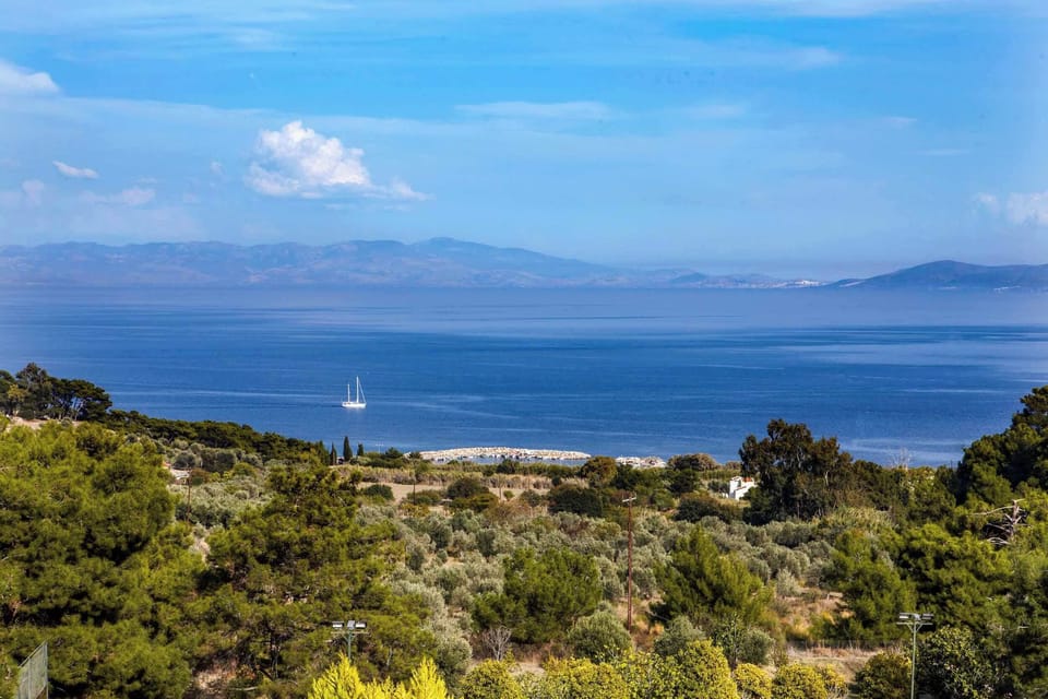 Coastline and sea view from the villa