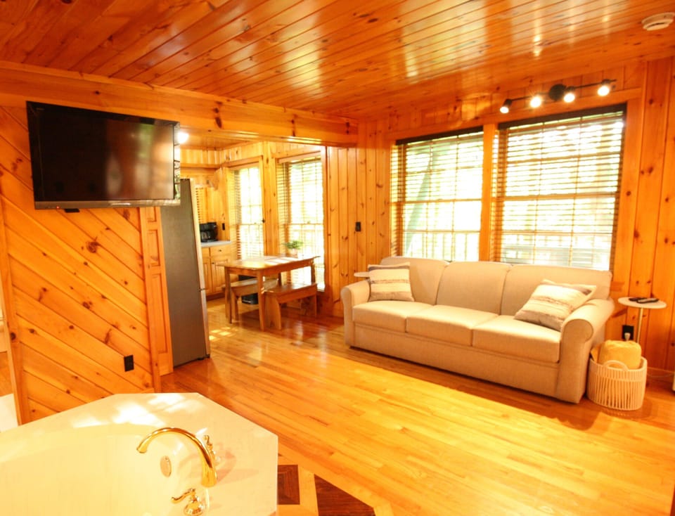 Relax N Unwind on the queen sized sleeper sofa and watch your favorite shows