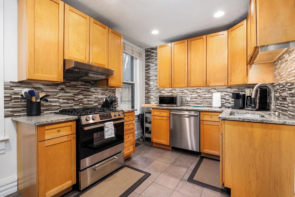 Enjoy cooking at this home with it's fully stocked kitchen