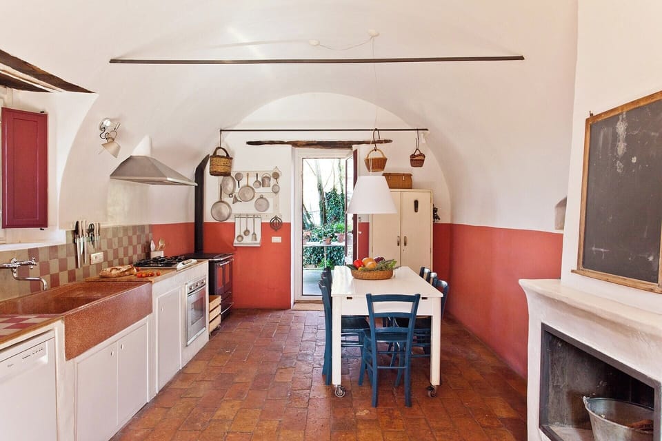 Another view of the bright, spacious kitchen.