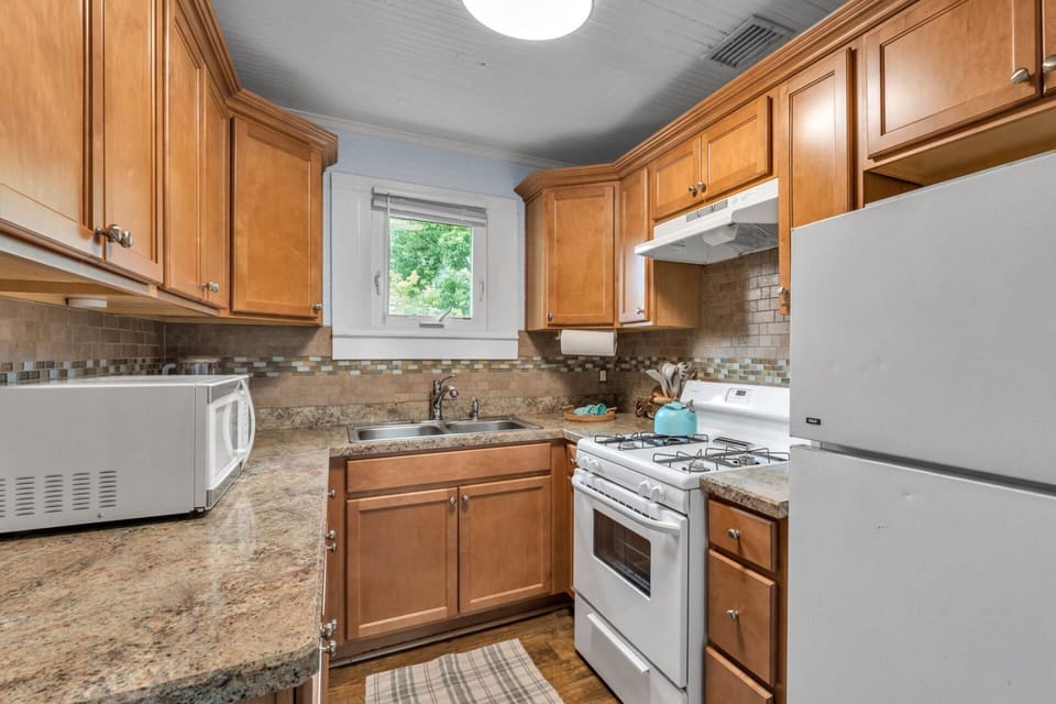Fully equipped kitchen with all the essentials for home-cooked meals
